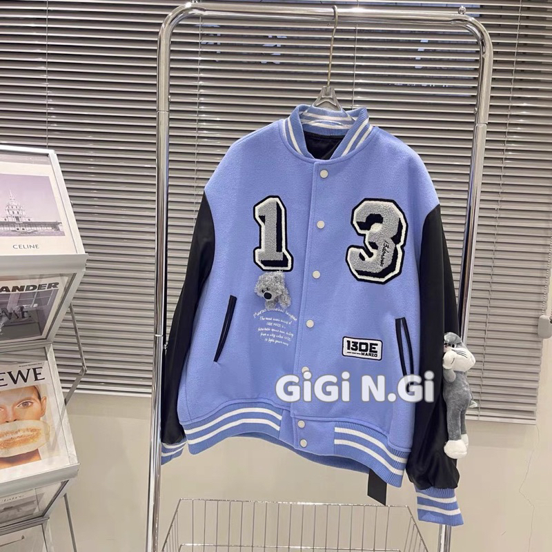 ÁO KHOÁC BOMBER THỎ LOO•NEY PHA TAY DA