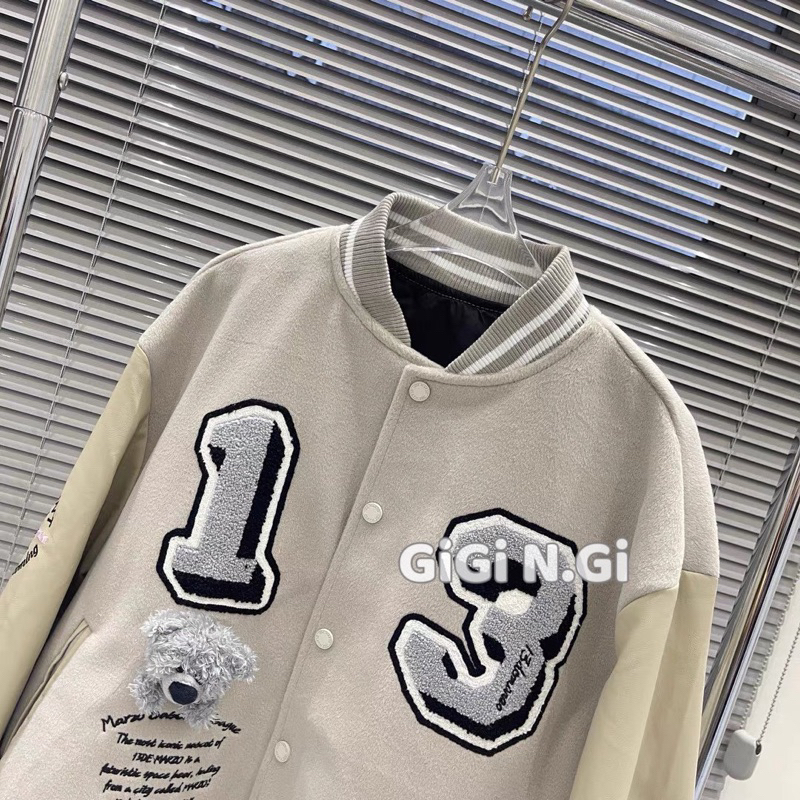 ÁO KHOÁC BOMBER THỎ LOO•NEY PHA TAY DA