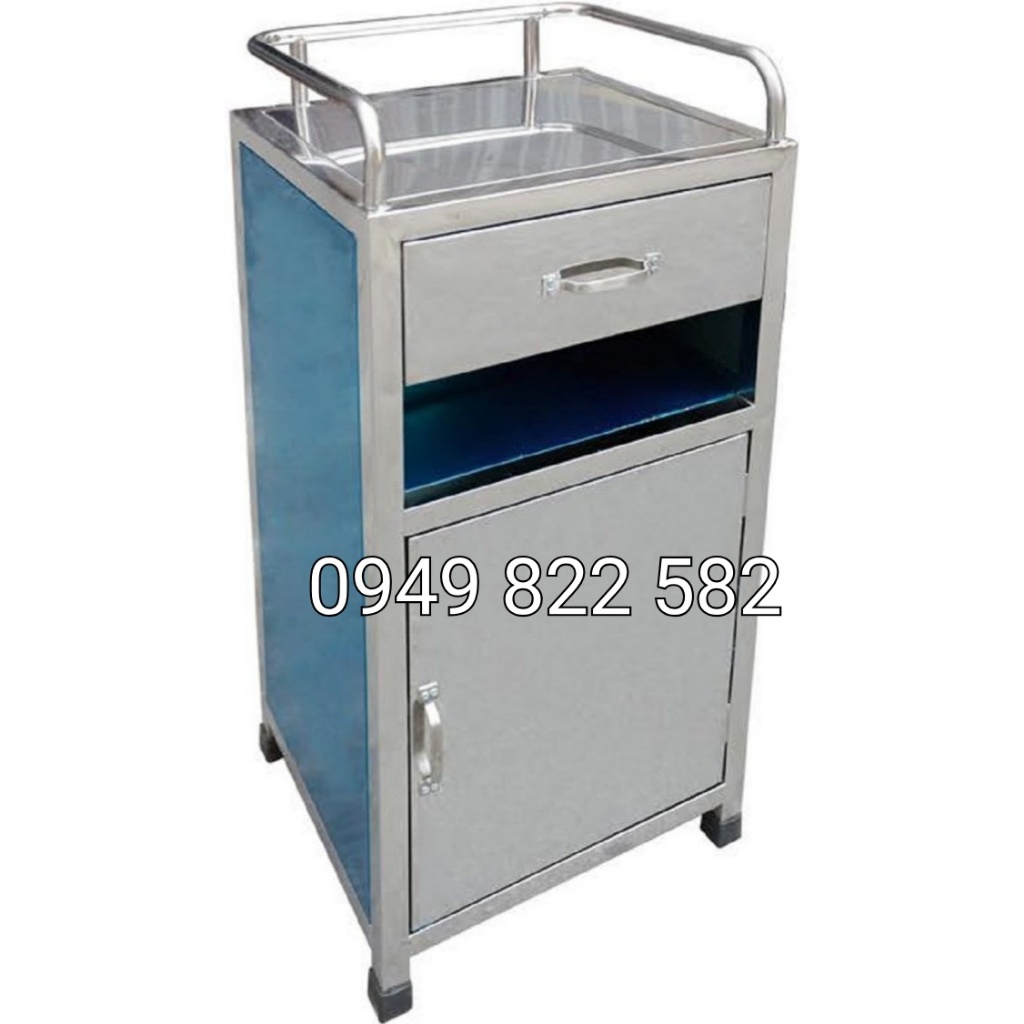 Tủ đầu giường inox T8 D9G01.Dùng cho Bệnh viện,spa,phòng khám,,,