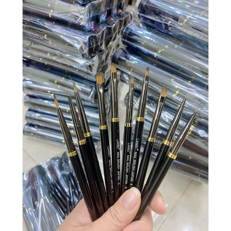 Set cọ Lawei Lông Chồn 10 cây làm nails