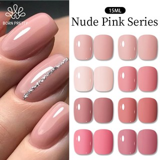 Born pretty sơn gel 15ml sơn móng tay gel uv led gel màu hồng nhiều màu sắc sơn móng nail