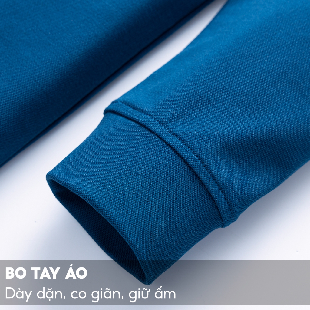 Áo Polo Nam Dài Tay Cổ Bẻ 5S FASHION, Chất Cotton Thấm Hút, Ấm, Thiết Kế Trơn Dễ Mặc