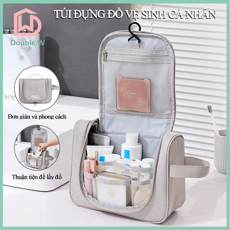 Túi đựng đồ vệ sinh cá nhân du lịch có móc túi đựng đồ đa năng túi đựng mỹ phẩm dung tích lớn cần thiết cho nữ