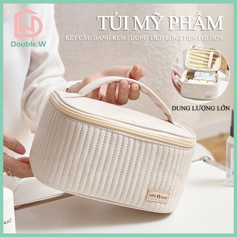 Di động mở nắp túi đựng mỹ phẩm du lịch chống nước túi đựng mĩ phẩm dày dung tích lớn túi vệ sinh túi bảo quản đa năng