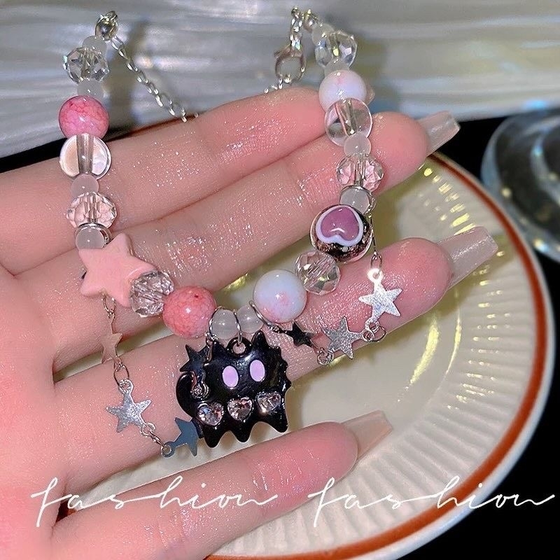 Vòng Tay Hạt Nhựa Mèo Đen Ngôi Sao - TS1769 - BCorner