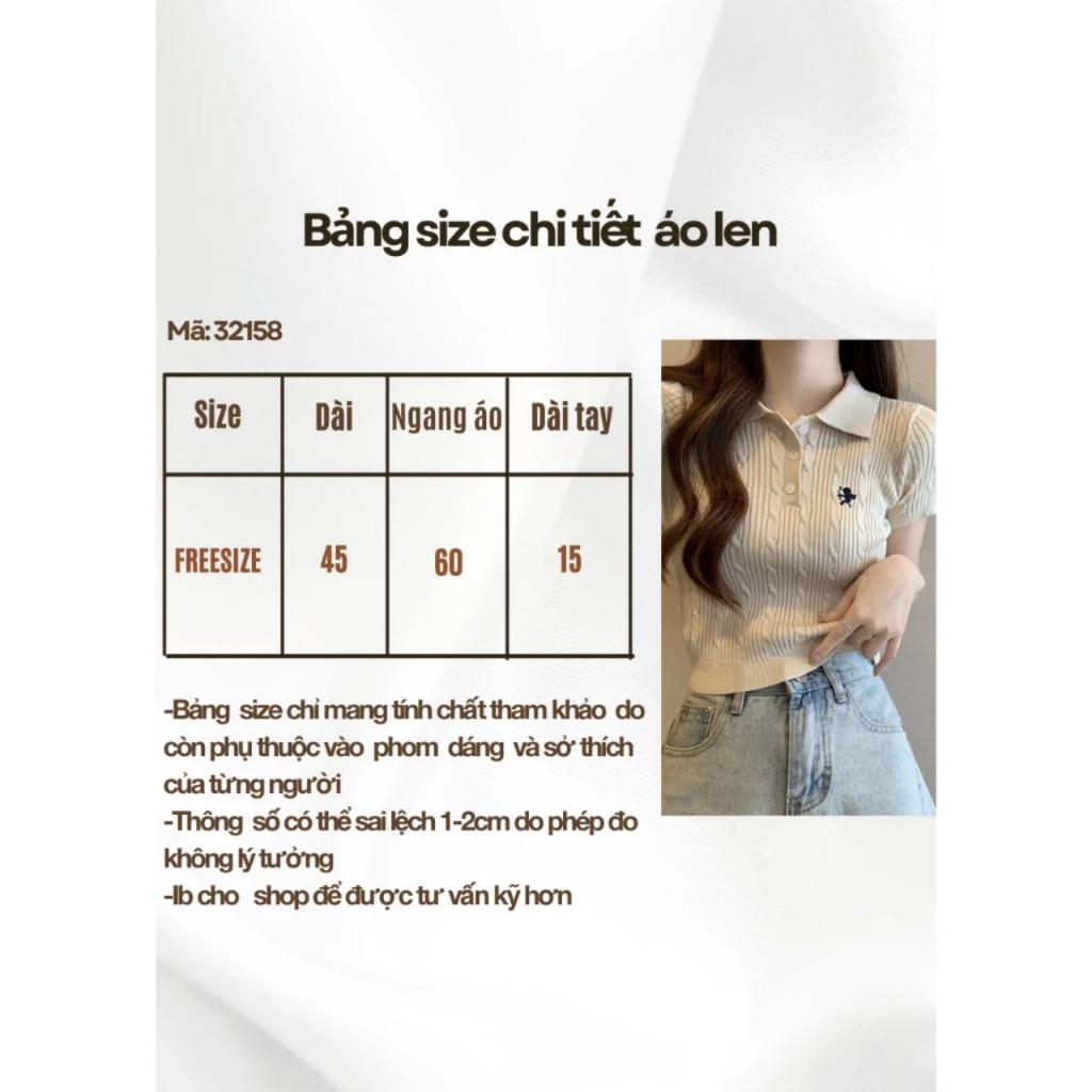 Áo len polo dệt kim dáng ôm - Springgirl - Aolenpolotheu32158_P11K7