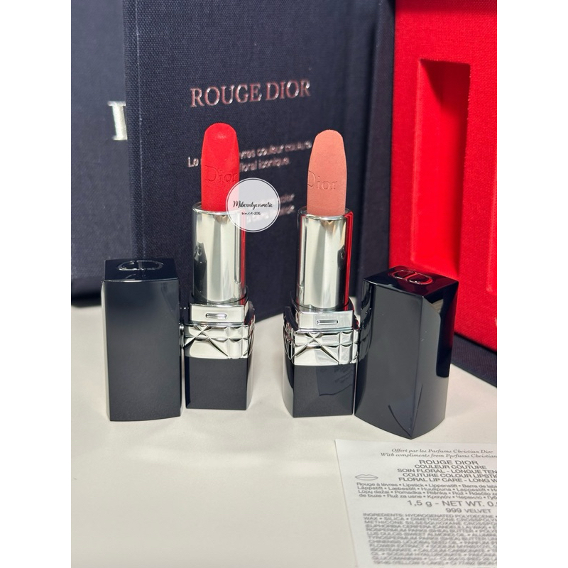 Set son Dior Rouge Mini màu 999 và 100 - Chính hãng có tách set