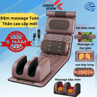 Đệm Massage Toàn Thân Da Cao Cấp, Thảm Massage Hồng Ngoại Xoa Bóp Giảm Đau Mỏi ,Thư Giãn Phục Hồi Sức Khỏe, Ghế Mát Xa