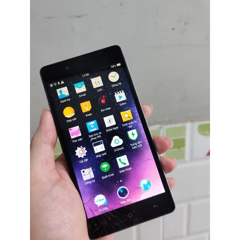 Xác điện thoại cũ Oppo Neo 7 A33w đen nứt kính, liệt cảm ứng