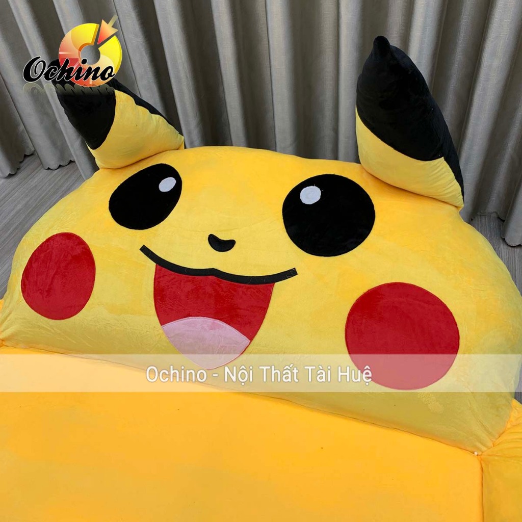 GiườngTotoro-Đệm Giường Thêu Hình Thú Siêu Kute Cao Cấp Vải Bọc Mịn Không Xù Đệm Êm 1M1-1M6 Dày 5Cm (Ảnh