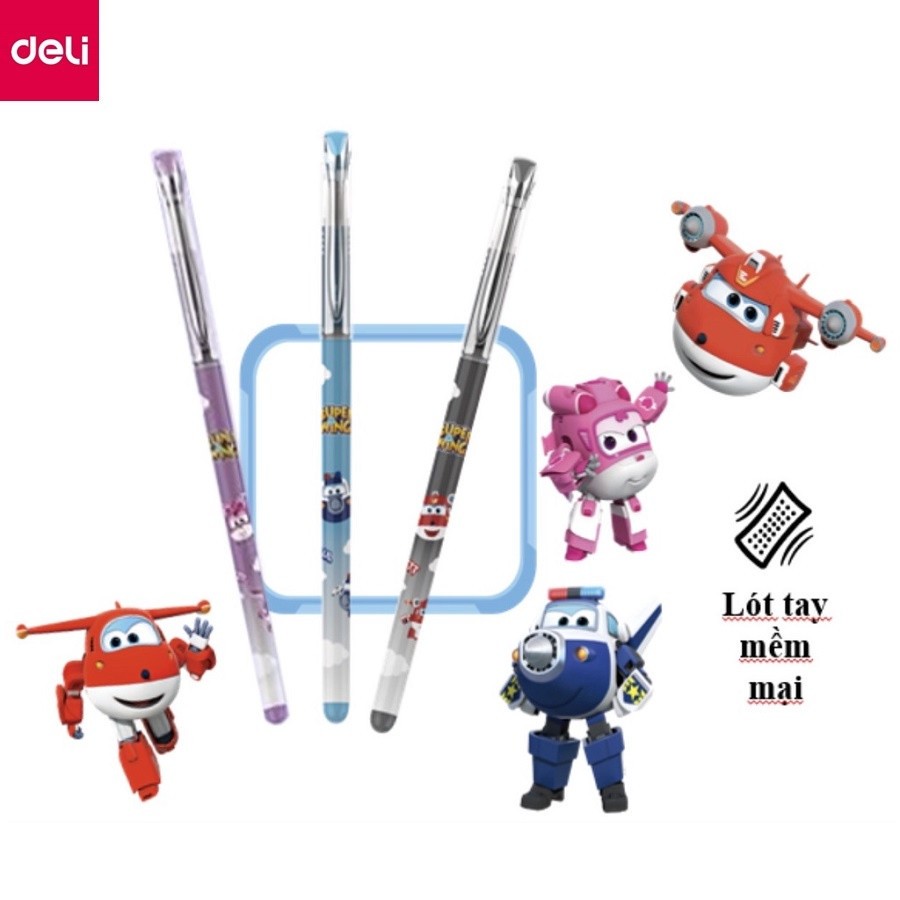 [Combo 5 chiếc] Bút nước học sinh / Bút gel Deli Super Wings G12 nét 0.5mm / Bút Deli G12