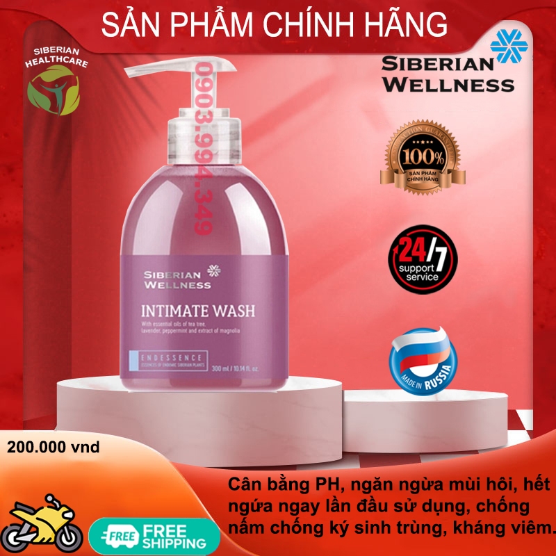 Dung dịch vệ sinh phụ nữ Siberian Wellness Intimate Wash cân bằng PH ngăn mùi hôi chống nấm giảm ngứa