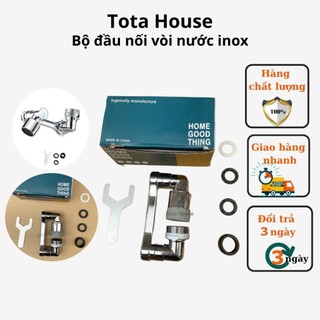 [HÀNG LOẠI 1 FULL INOX] Đầu Nối Vòi Nước INOX Góc Rộng 1080 Độ Cao Cấp 2 Chế Độ Nước Tiết Kiệm Nước