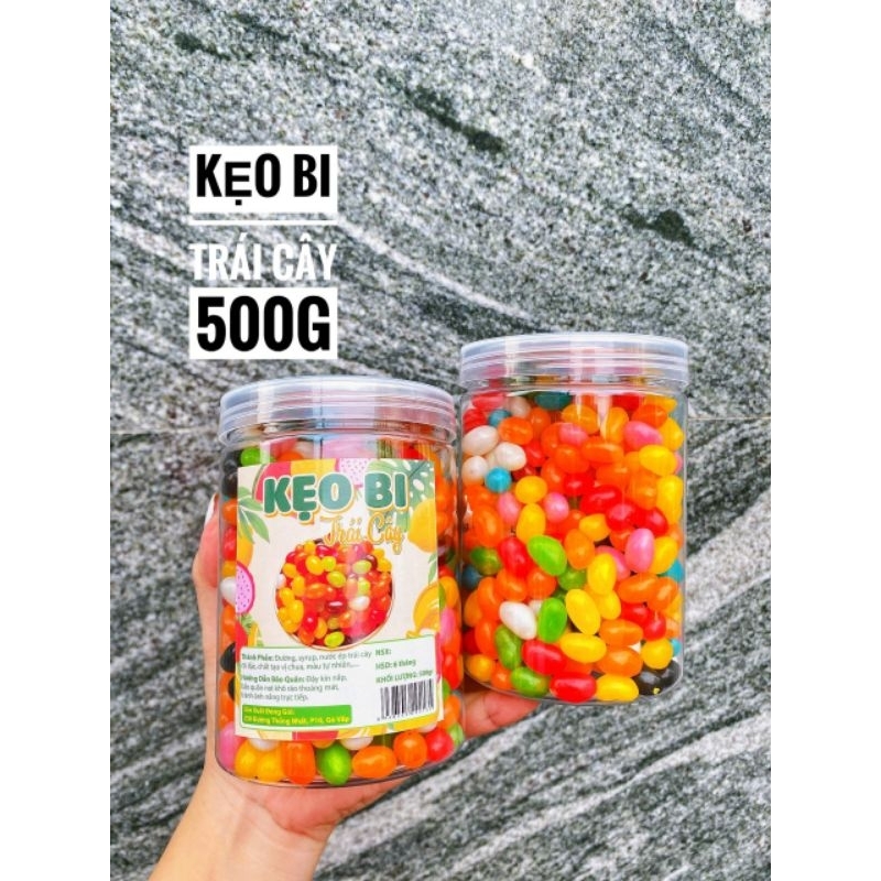 Kẹo bi trái cây hủ pet 500gr siêu ngon, rất nhiều vị khác nhau,bao ngon