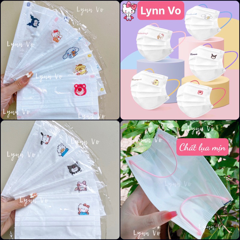 KHẨU TRANG HOẠT HÌNH DỄ THƯƠNG -CHẤT LỤA MỊN