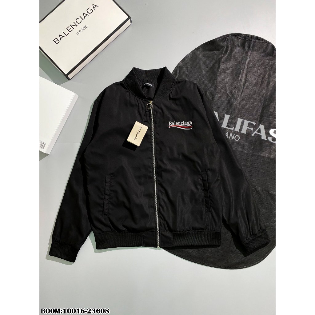 Áo Khoác Bomber Balenciaga Thêu 2 Mặt Cực Nét - Áo Khoác Bomber Cho Nam Nữ Chất Dày Dặn Cao Cấp - donche_shop 10016