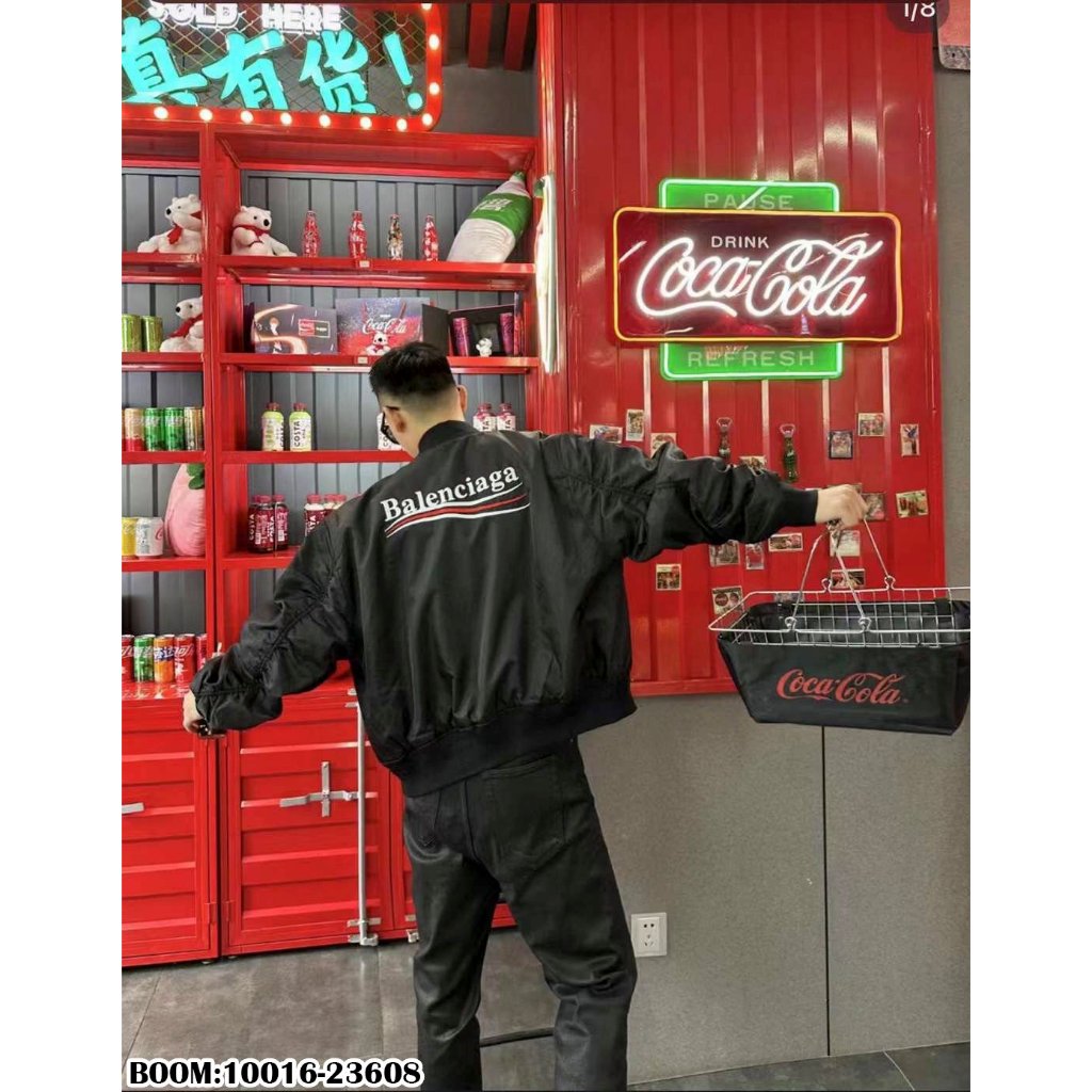Áo Khoác Bomber Balenciaga Thêu 2 Mặt Cực Nét - Áo Khoác Bomber Cho Nam Nữ Chất Dày Dặn Cao Cấp - donche_shop 10016