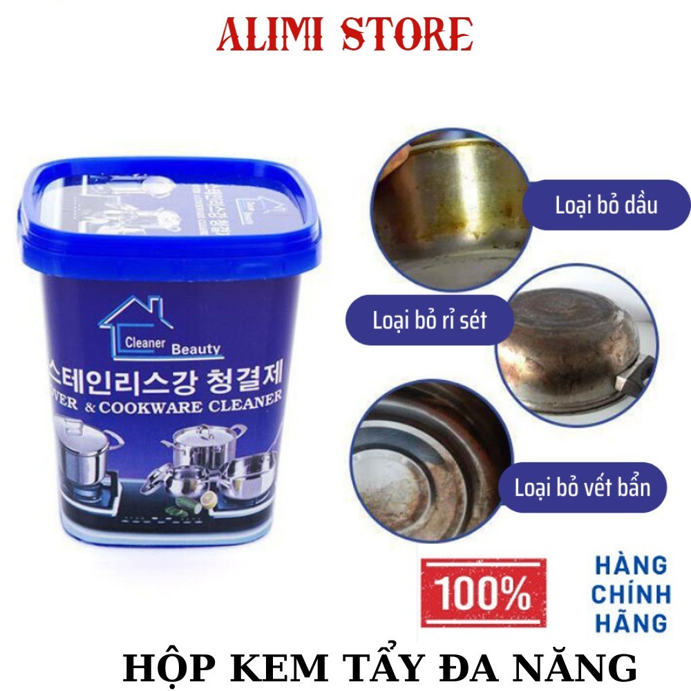 Hộp Tẩy Xoong Nồi - Tẩy Cặn Canxi - Vệ Sinh Nhà Tắm - Tẩy Gạch Men - Vệ Sinh Bếp - Làm Sạch Bàn Bếp, Sen Vòi Alimi