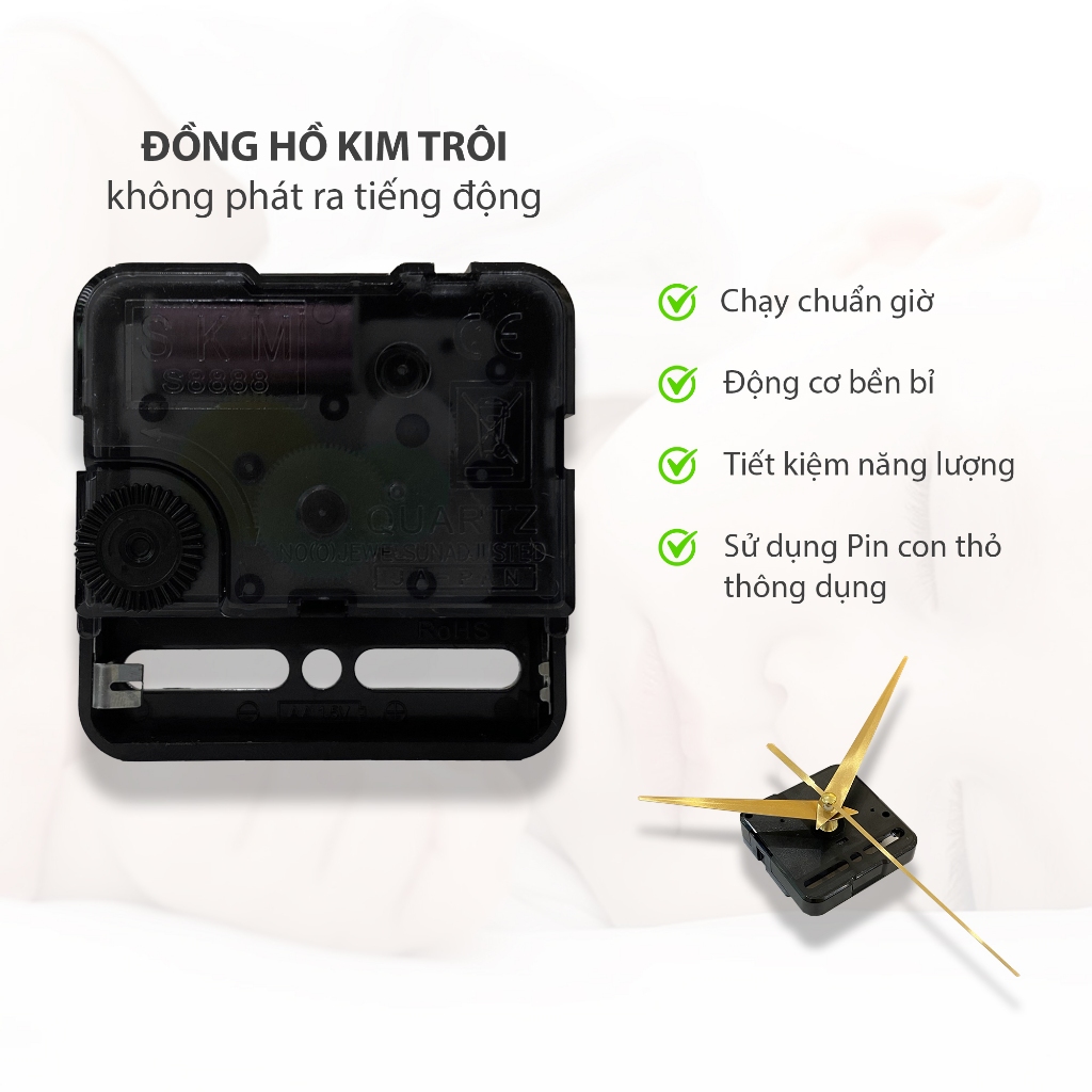 Đồng hồ treo tường gấu trúc cute trang trí siêu dễ thương