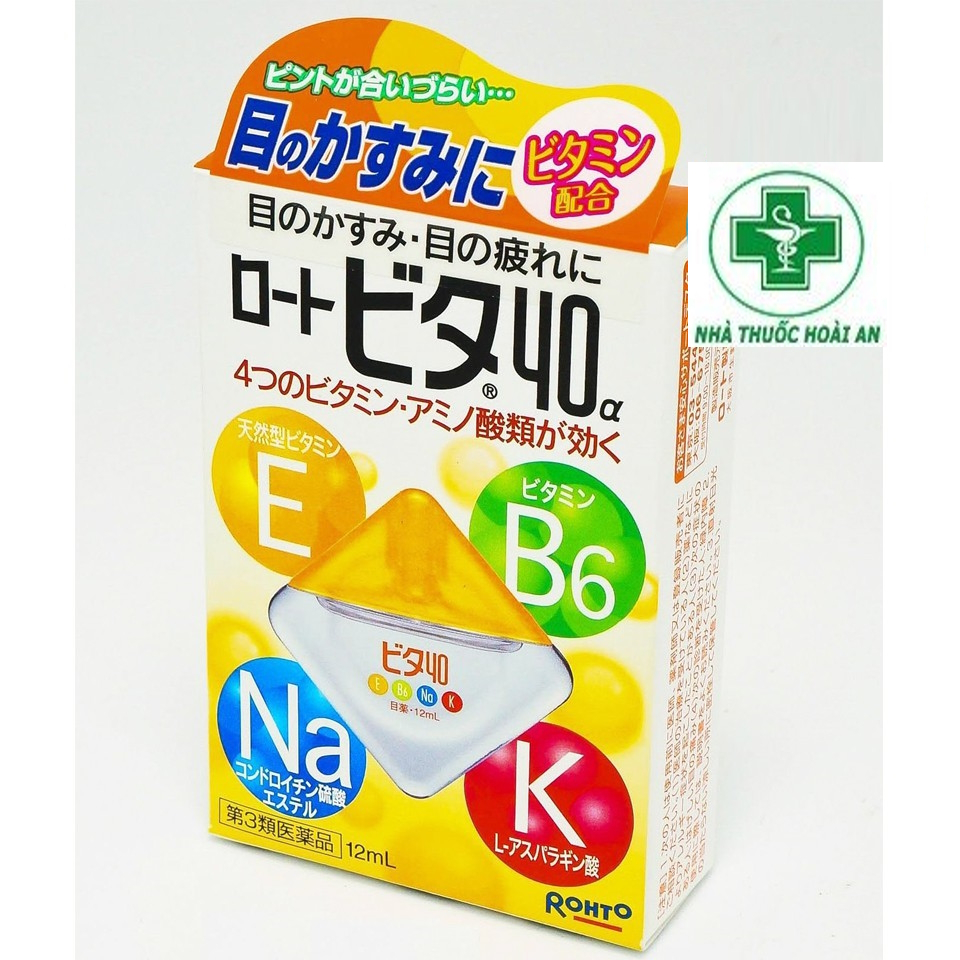 Nhỏ Mắt Rohto Nhật Bản Bổ Sung Vitamin - Lọ 12ml