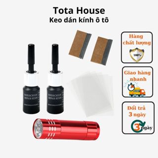 Keo dán kính sửa chữa vết nứt cửa sổ xe hơi kính ôtô bị vỡ phục hồi chuyên dụng làm khô bằng đèn UV