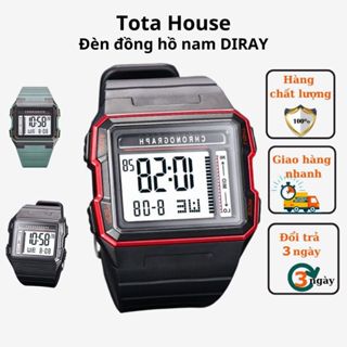 Đồng Hồ Nam DIRAY Điện Tử Thể Thao Đa Năng Phong Cách Thời Trang Có Đèn LED 30M Chống Nước Báo Thức