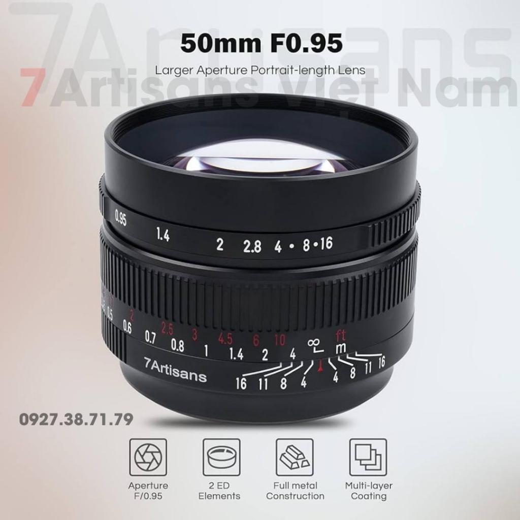 Ống kính 7Artisans 50mm F0.95 - Lens chân dung xoá phông mù mịt : Fujifilm, Sony, Canon EOS M, Canon R, Nikon Z và M4/3