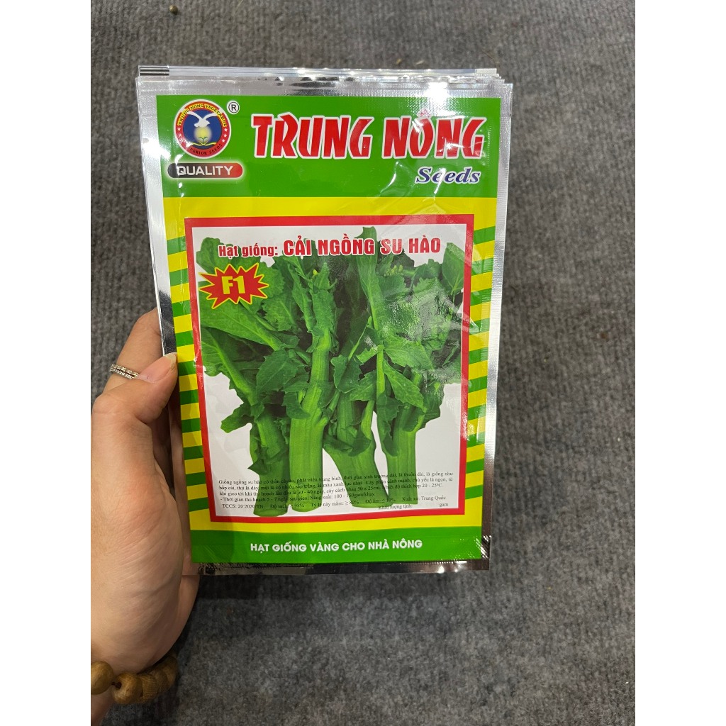 Hạt giống rau Cải ngồng su hào 2gram gói hàng chính hãng công ty đóng gói