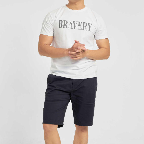 Quần short kaki nam Bravery co giãn mềm mịn dày dặn, form regular fit - Bravery