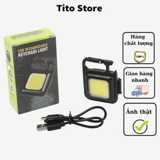 Đèn led mini đèn móc khóa mini cầm tay siêu sáng sạc usb di động đèn pin bỏ túi nhỏ gọn tiện lợi cho đi bộ đường dài