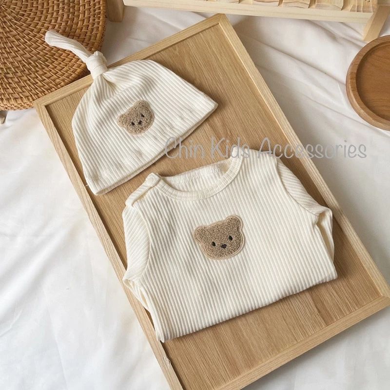 Bodysuit dài tay kèm mũ củ tỏi cho bé