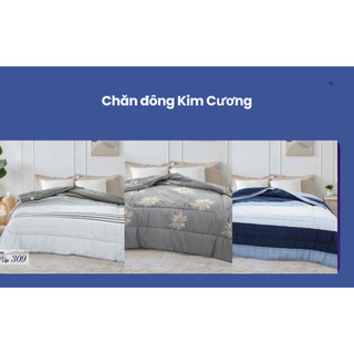 Nhiều Mẫu Chăn Đông Vỏ Liền Ruột  chính hãng Kim Cương, mềm mịn, siêu nhẹ, ấm áp. Mẫu mới nhất mùa Đông 2023-2024