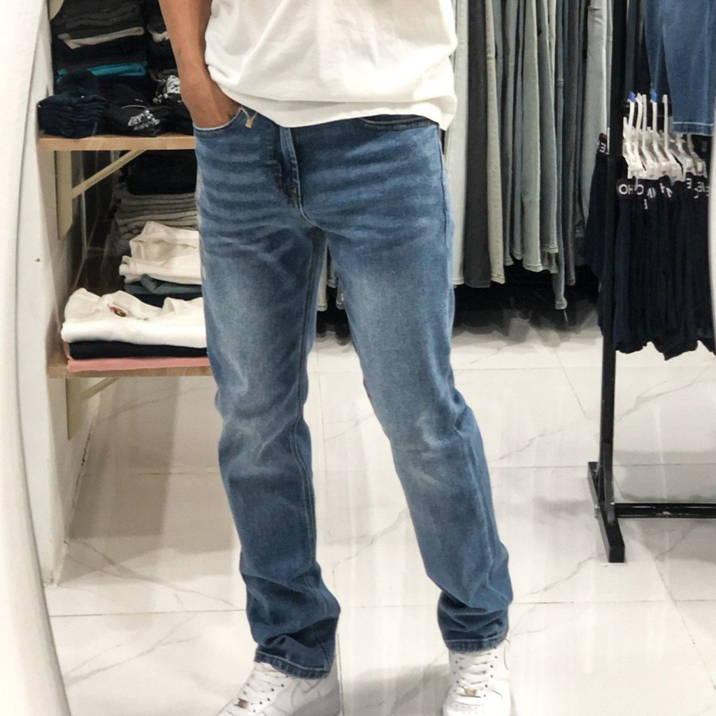 Quần jean dài nam VNXK chất liệu jean mềm mịn co giãn thoải mái có size từ 29-38 từ 50kg đến 95kg - ShopHaiLua