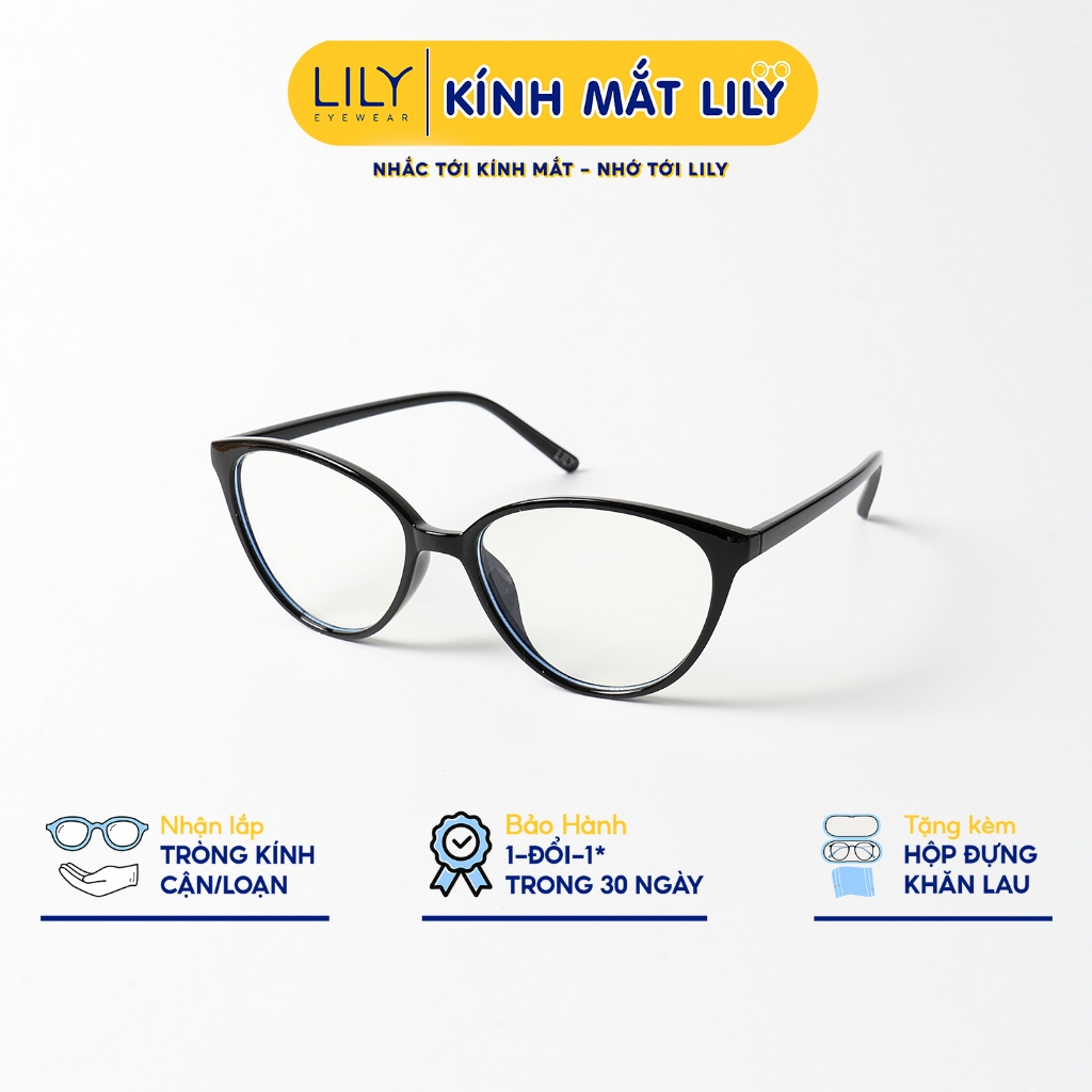 Kính mắt mèo thời trang nữ LILYEYEWEAR càng nhựa chắc chắn kiểu dáng dễ đeo 72130