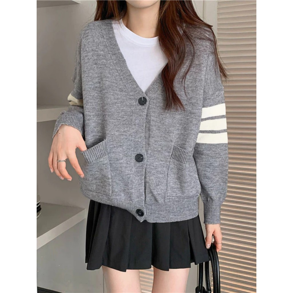Áo len cadigan kẻ sọc tay dáng dài - Springgirl - Cadiganphoivien102_P5K9.10
