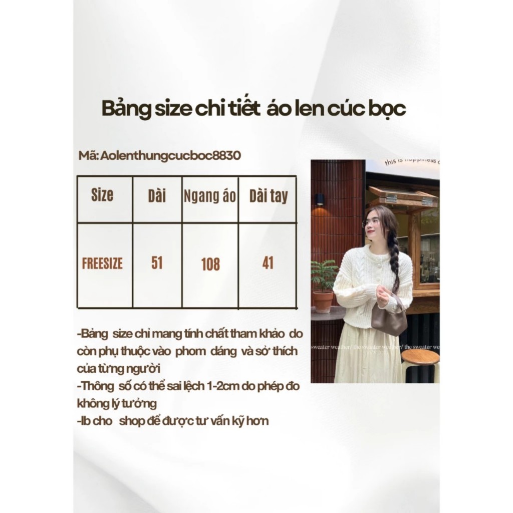 Áo len thừng cúc bọc, áo khoác dáng rộng phong cách - Springgirl - Aolenthungcucboc8830_P8