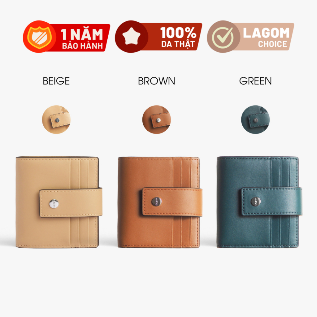 Ví da mini LAGOM Snap Wallet