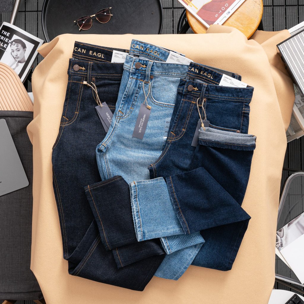 Quần jean dài nam xuất dư chất liệu jean co giãn thoải mái size từ 29-38