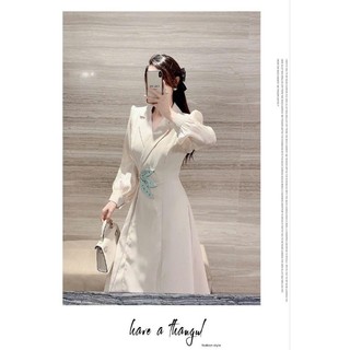 ĐẦM CỔ VEST KHÓA EO KẾT NỔI