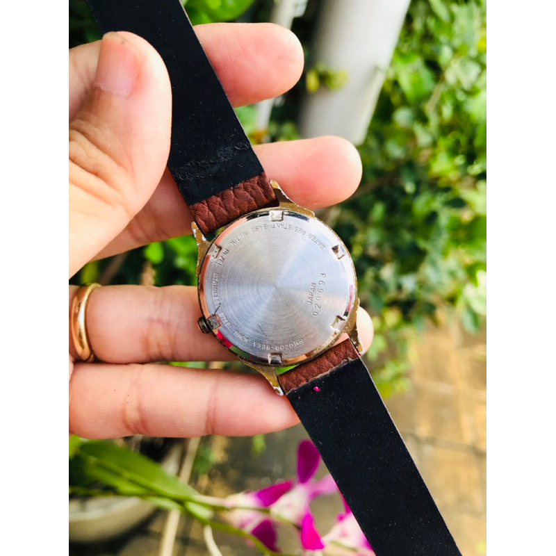 Đồng hồ nữ Alba mặt trăng sao dây da có lịch size 30mm