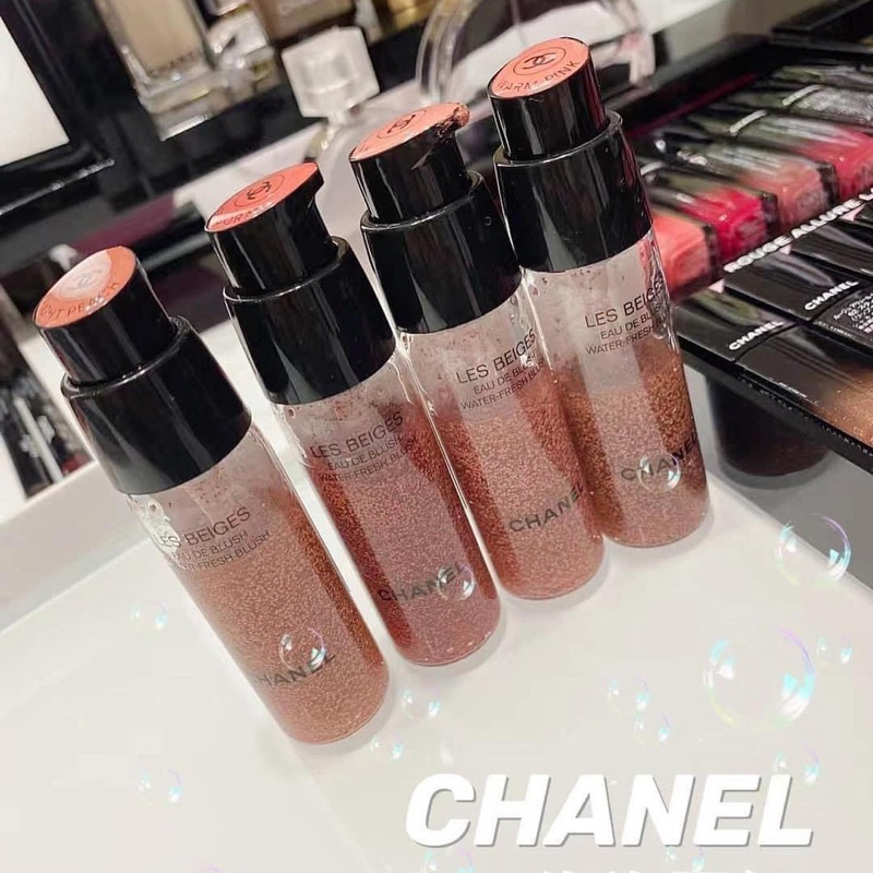 Má hồng CHA.NEL LES BEIGES EAU DE BLUSH WATER FRESH BLUSH Light Peach / Light Pink / Warm Pink / Intense Coral