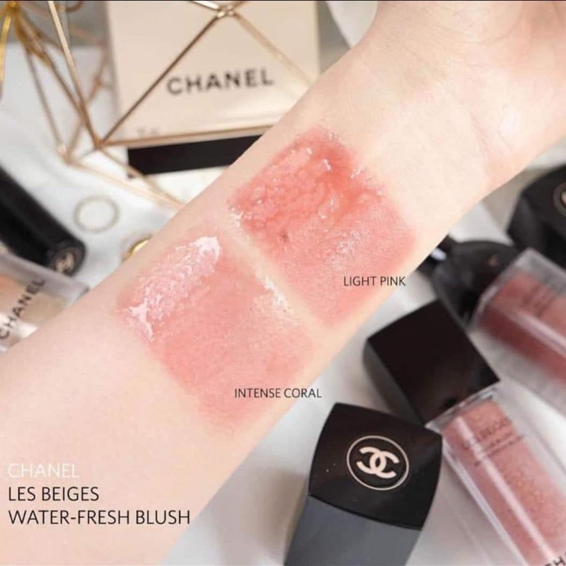 Má hồng CHA.NEL LES BEIGES EAU DE BLUSH WATER FRESH BLUSH Light Peach / Light Pink / Warm Pink / Intense Coral
