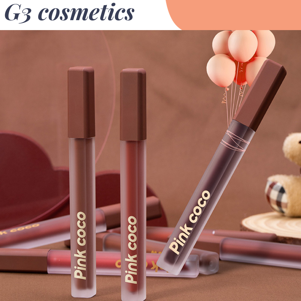Son kem lì PINKCOCO màu lì lâu trôi không thấm nước mềm mịn như nhung