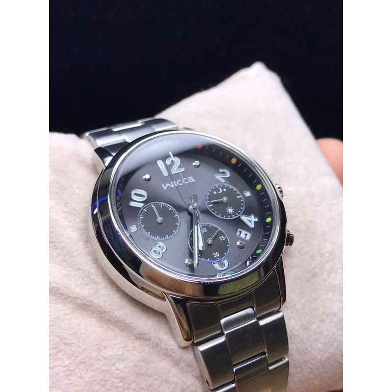 ⌚️Đồng hồ Si Nam Nữ 6 Kim. Pin năng lượng, Kim trôi hiệu Wicca Citizen 🇯🇵. Hàng đã qua sử dụng