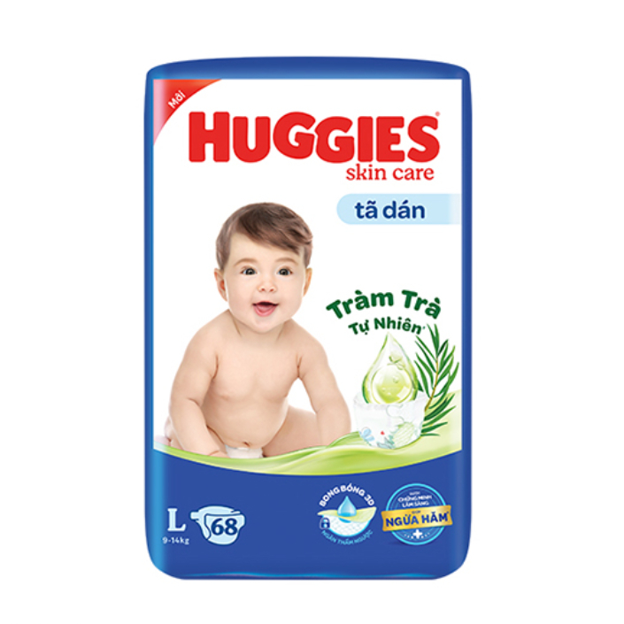 Tã dán HUGGIES size L gói 68 miếng