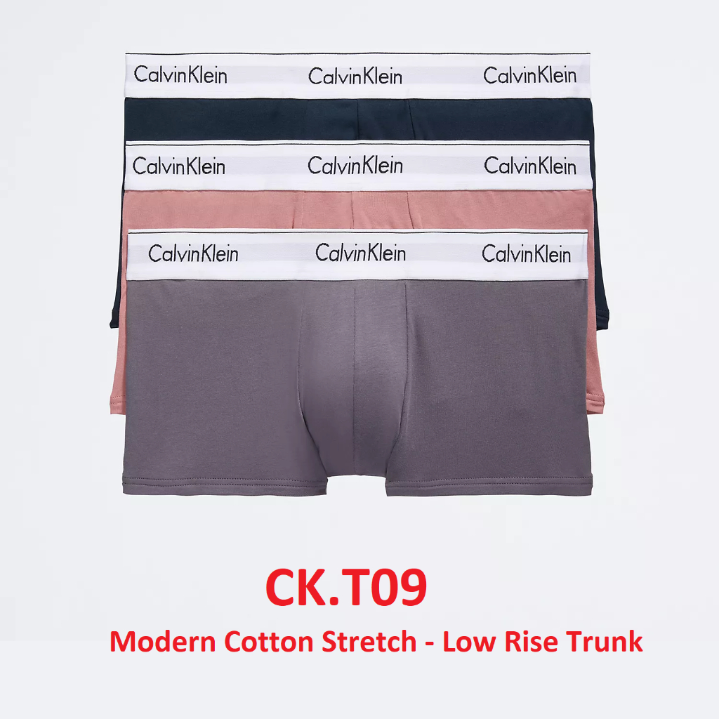 Chính hãng Mỹ - CK.T09 S,M Quần lót nam CK Calvin Klein Modern Cotton Stretch Low Rise Trunk / boxer