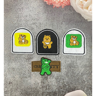 Sticker logo patch thêu GẤU ủi nhiệt