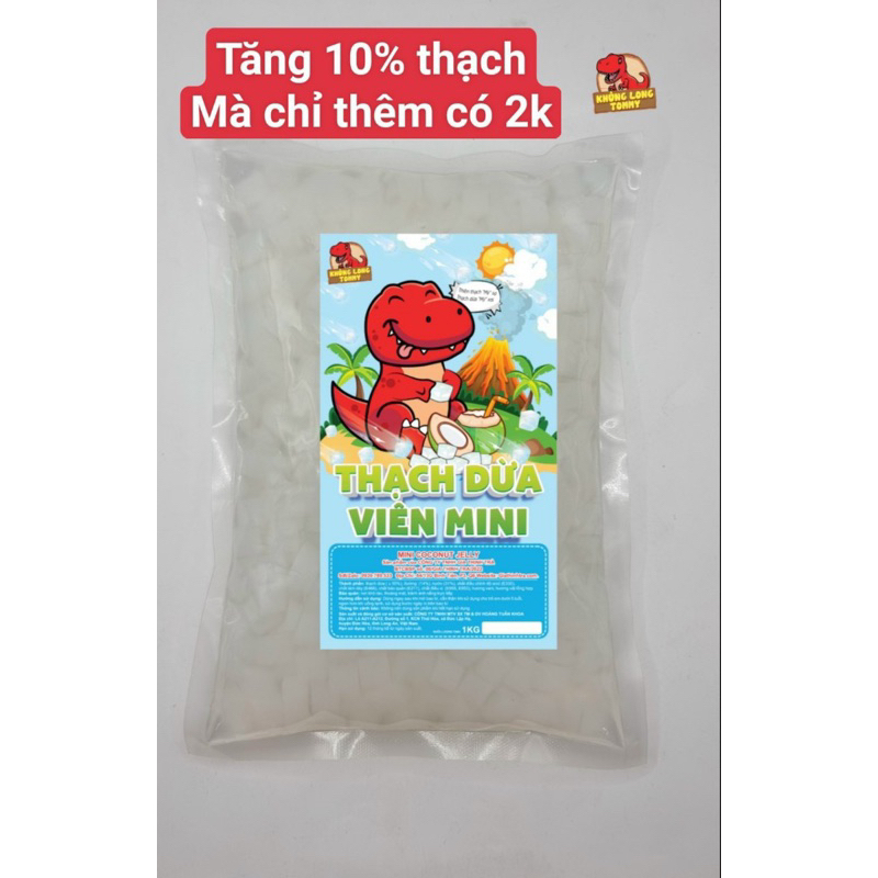 Thạch dừa viên Mini hiệu khủng long gói 1kg