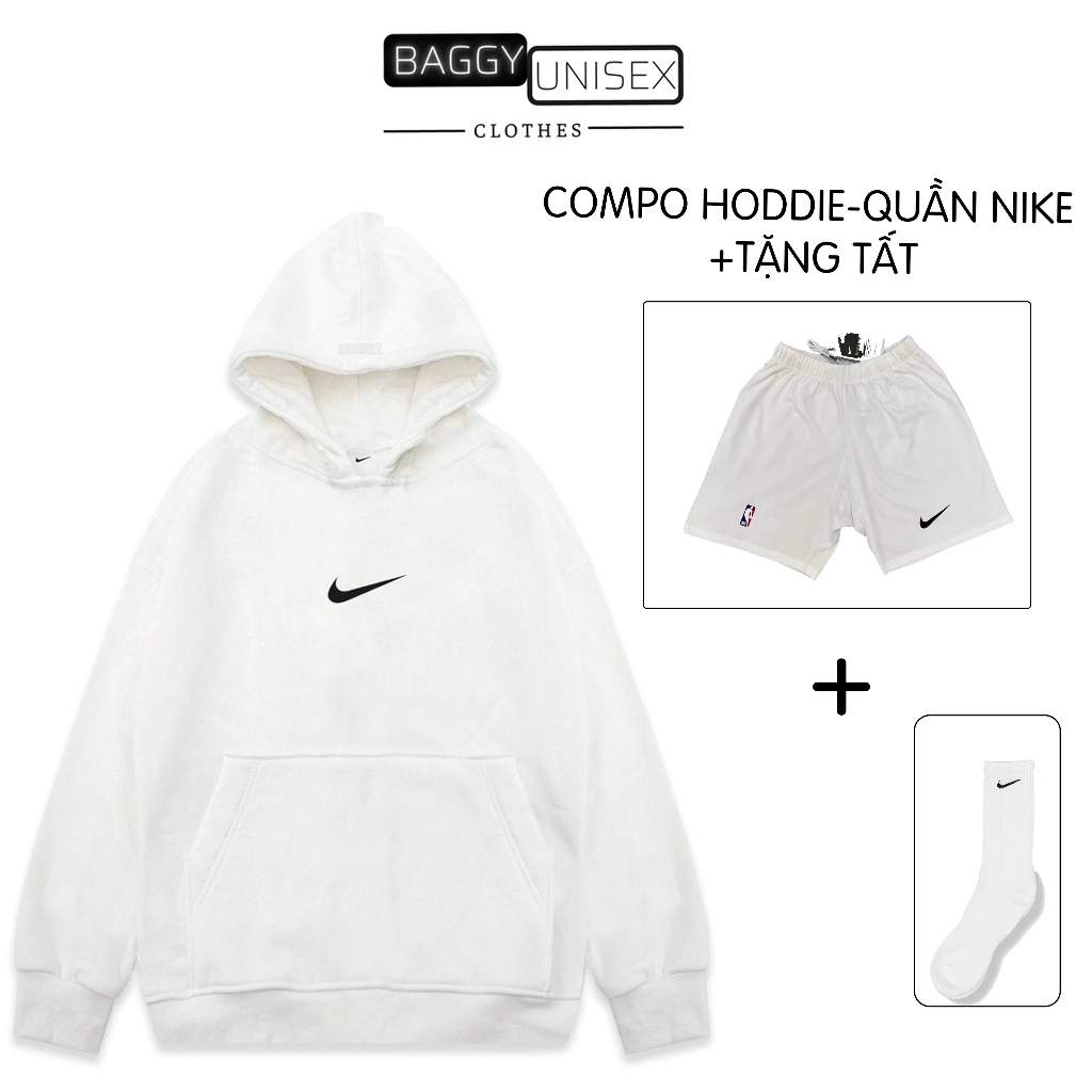 Compo Áo hoodie+Quần TẶNG Tất thêu dày dặn khoác nỉ nam nữ unisex hoodie thời trang thể thao
