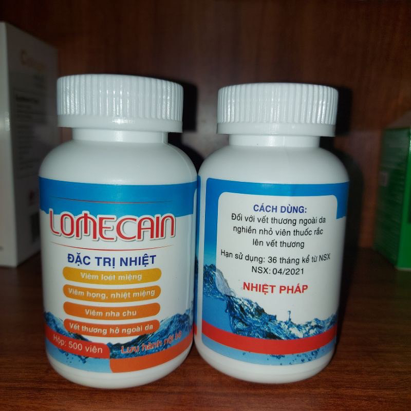 Nhiệt miệng pháp lomecain lọ 500 viên